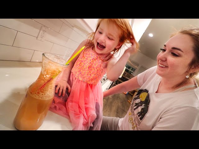 CHOCOLATE MILK EXPERIMENT!! Adley bedtime snack routine with the Family!