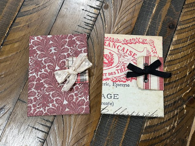 Craft With Me - Notepad Trifold Part 2 - Using Two 6x10" Tim Holtz Background Papers