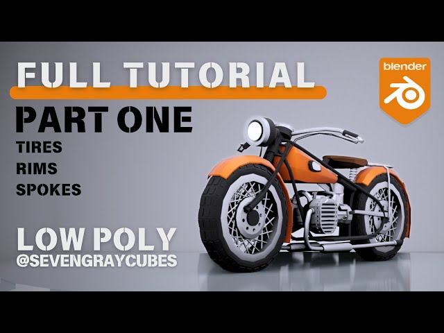 HOW TO model LOW POLY Motorcycle in BLENDER - FULL TUTORIAL - PART 1