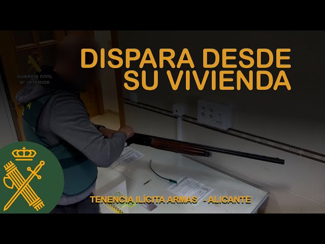 Detenido por disparar con una escopeta desde el balcón de su vivienda en Alicante