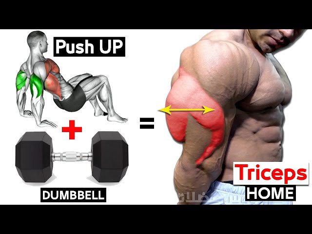 THE BEST TRICEPS EXERCISES WITH (DUMBBELLS ONLY WITH BODY WEIGHT )AT HOME