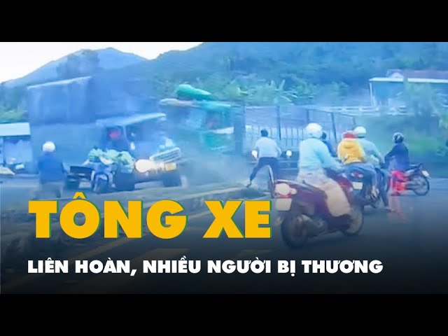 Tông xe liên hoàn, nhiều người bị thương nặng trên quốc lộ 1 ở Khánh Hòa