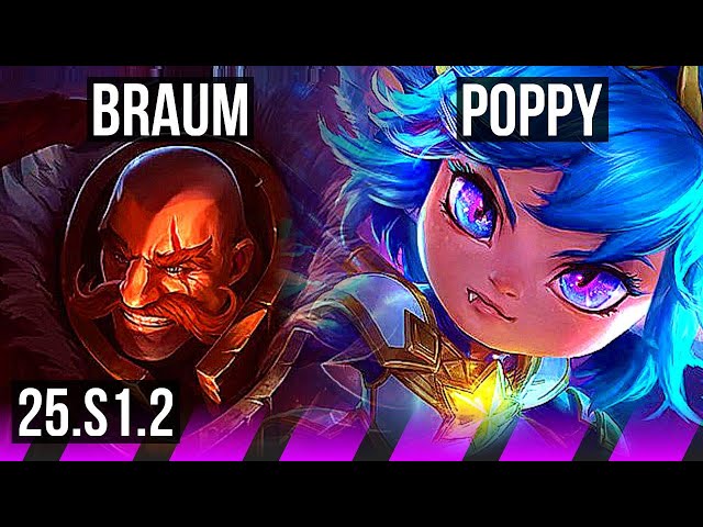 BRAUM & Ezreal vs POPPY & Smolder (SUP) | 14k DMG | NA Master | 25.S1.2