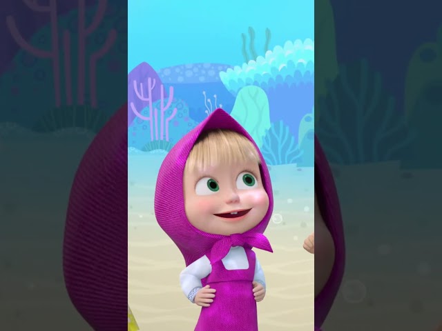 Hello, Baby Shark! 🦈👋 #BabyShark #MashaAndTheBear #Shorts #cartoonforkids #kids