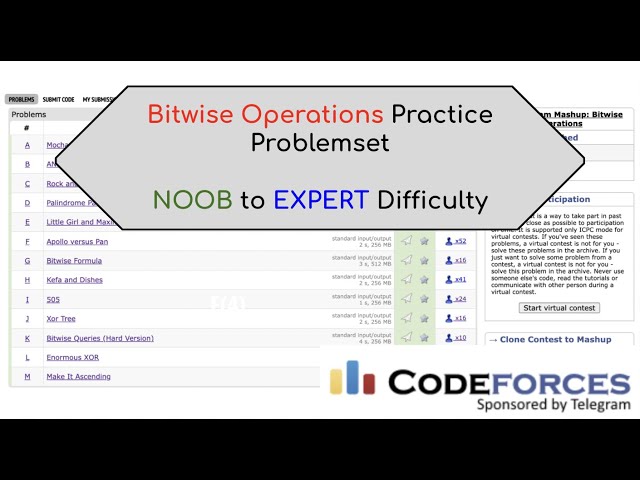 Complete Bitwise Operations Practice - Noob to Expert | Topic Stream 8