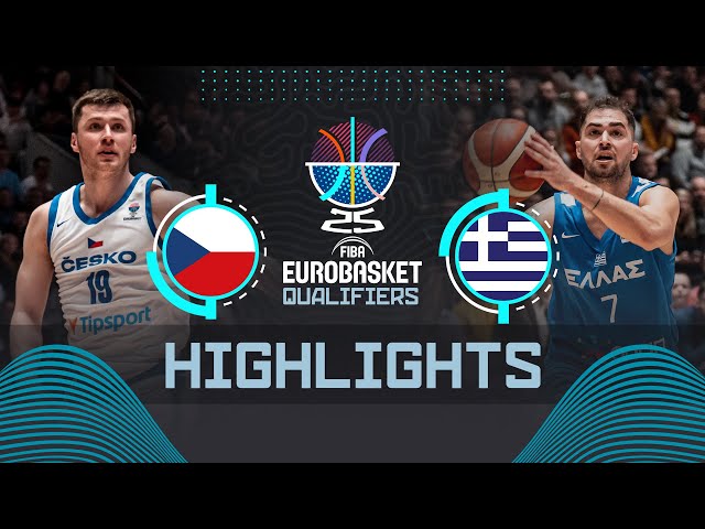 Czechia 🇨🇿 vs Greece 🇬🇷 | Highlights | FIBA EuroBasket 2025 Qualifiers