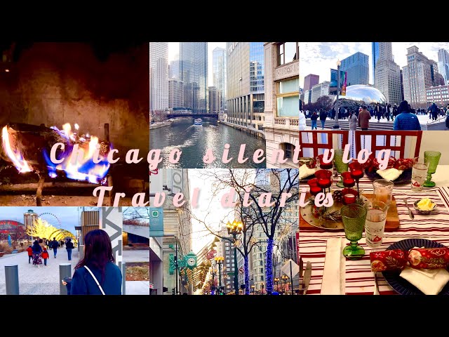 Travel Vlog I Silent Travel Diaries, Visiting Chicago for the holidays, spending time with family