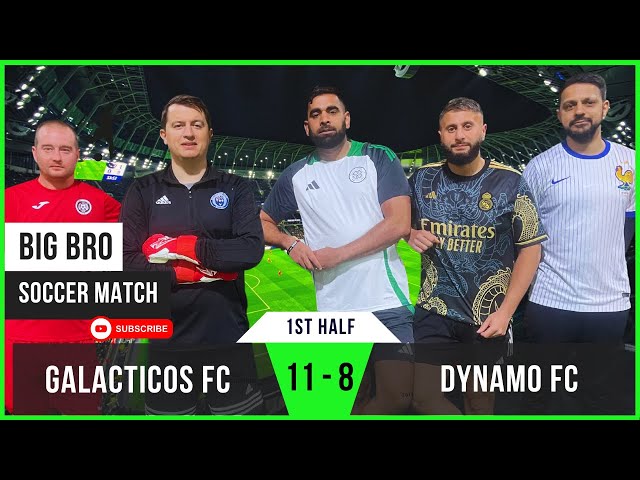 Galacticos 11-8 Dynamo | Skoodz Leads Comeback After Tight First Half | Big Bro Soccer (1st Half)