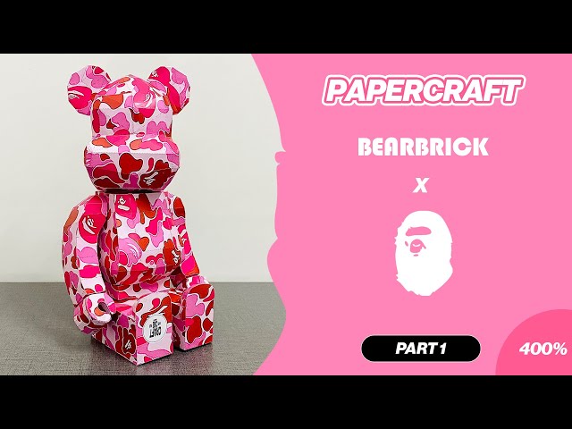 Bearbrick Bape Camo 400% Pink ( Part 1) - Papercraft | Craft Cube