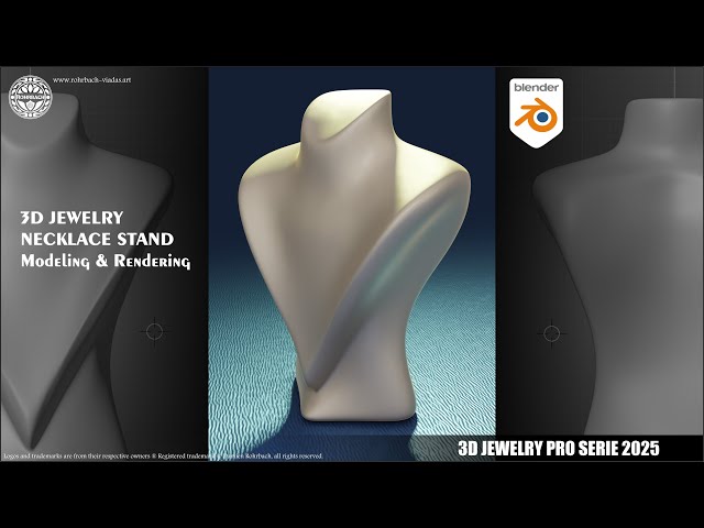 NECKLACE STAND Modeling & Rendering 3D Jewelry in BLENDER 4.3