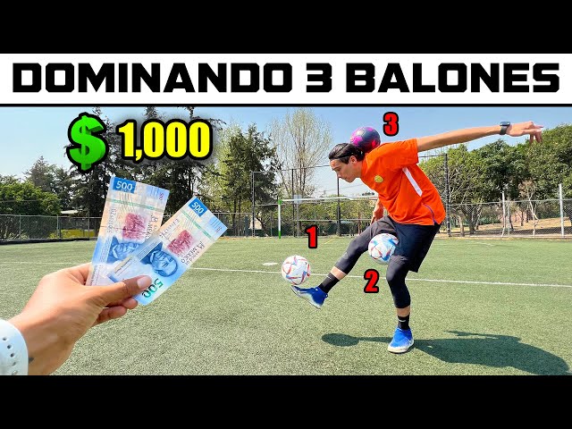 SI DOMINA 3 BALONES SIN QUE CAIGAN EN EL PASTO SE LLEVA $1,000 😱⚽ *RETO IMPOSIBLE*