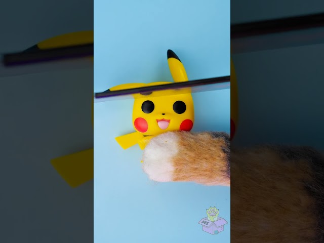 OMG! 🙀🫣🙀 Apakah itu Pikachu mini?⚡️💛 LifeHack Gokil soal Pokemon #shorts #meowsome #asmr #unboxing