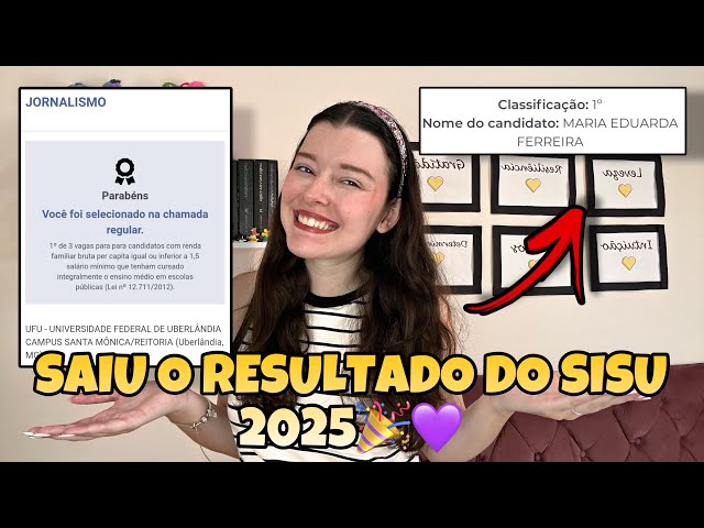 SAIU O RESULTADO DO SISU 2025!!!