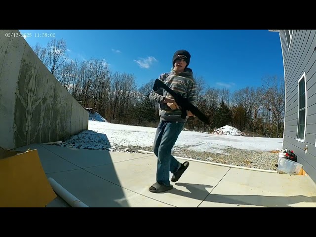 Shooting my pellet gun