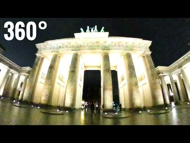 Best 360 VR videos Berlin Germany Brandenburg Gate by night [Google Cardboard]