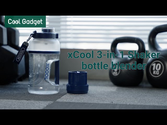 xCool 3-in-1 Portable Protein Shaker Bottle & Blender for Juice & Salad & Smoothie & Baby Food