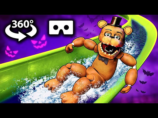 FNAF 360° VR || Five Nights at Freddy's || Halloween Waterslide