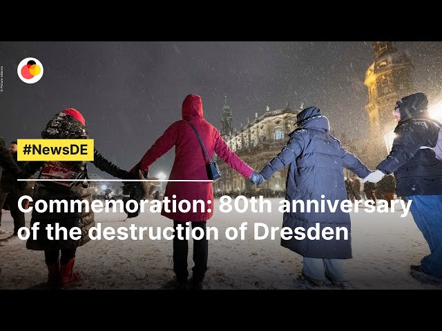 80th anniversary of the destruction: peaceful commemoration in Dresden | #NewsDE