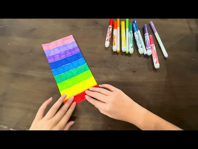 Rainbow pop up card tutorial