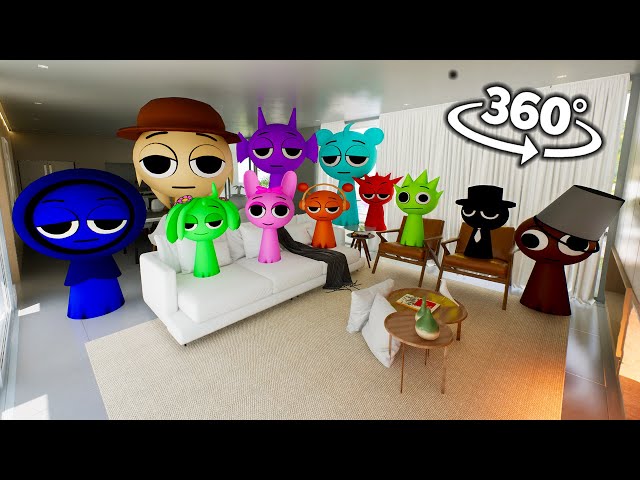 Sprunki In Real Life In My Villa  | 360° VR Animation | 4K VR 360