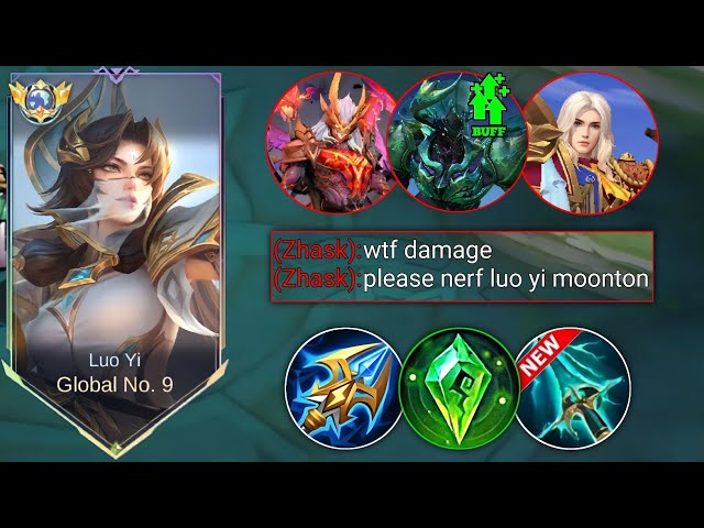 GLOBAL LUO YI PERFECT GAMEPLAY VS META HEROES | LUO YI BEST BUILD & EMBLEM 2024 | MLBB