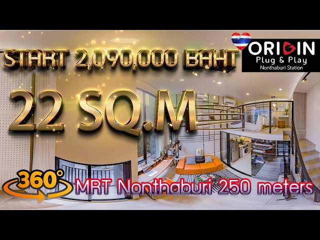 Pre-sale condo 22 sq.m., duo space room, first place, Nonthaburi EP.20 - 3