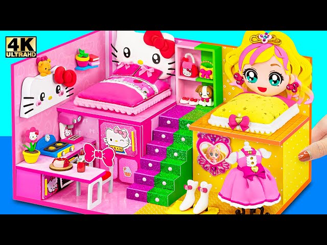 Make Hello Kitty House with Pretty Cure Bedroom, Yellow Room for Cure Flora ❤️ DIY Miniature House