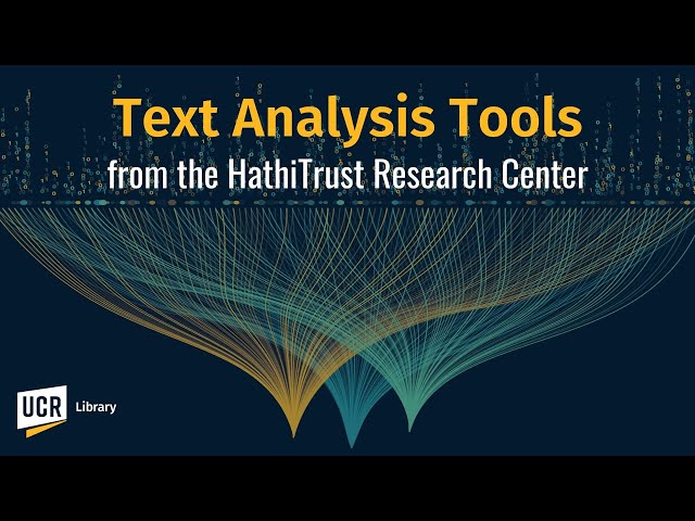 Text Analysis Tools from the HathiTrust Research Center