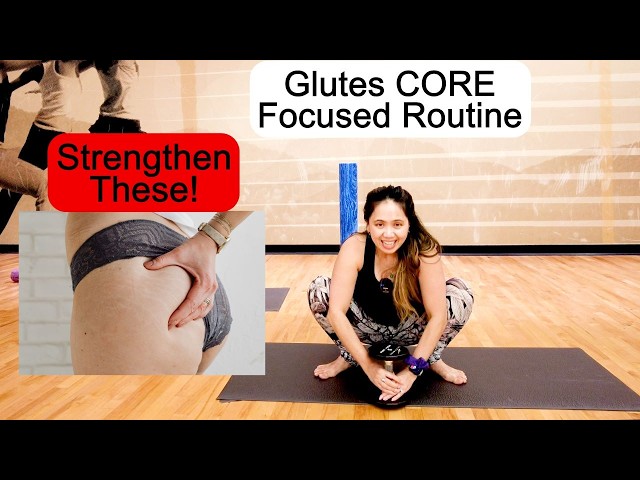 10-minute Glutes And Core Workout With Weights And Foam Roller For A Stronger and Mobile Back & Hips