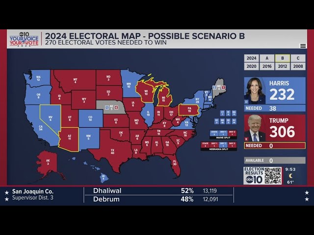 Presidential Election 2024: Electoral Map Latest — 9:30 p.m. Update