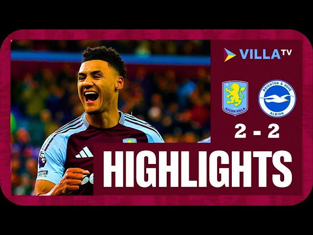 Ollie Watkins Goal | Aston Villa vs Brighton 2-2 Highlights | Premier League 2024/25