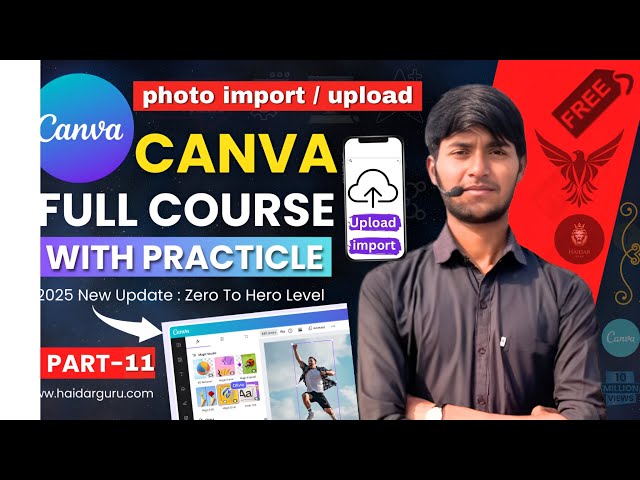 Canva me photo upload kaise kare | canva me image import kare | canva me image upload Kare |class-11