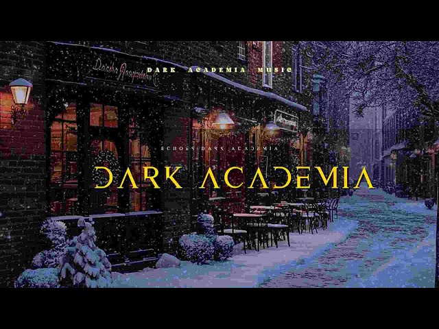 Whispers of Snow - Enigmatic Dark Academia Melodies at a Coffee Shop - Dark Cello Music for Study