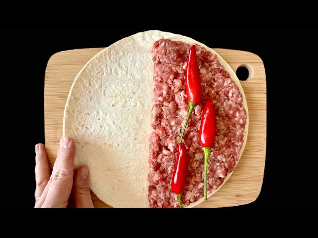 💥 Recipe tortilla at home. Madly delicious recipe with minced meat!