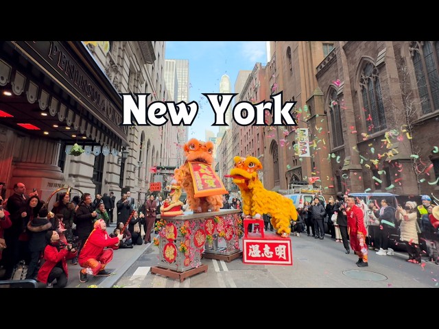 4K NYC Lunar New Year 2025 Ceremony on 5th Avenue! Early Walk on 5th Ave