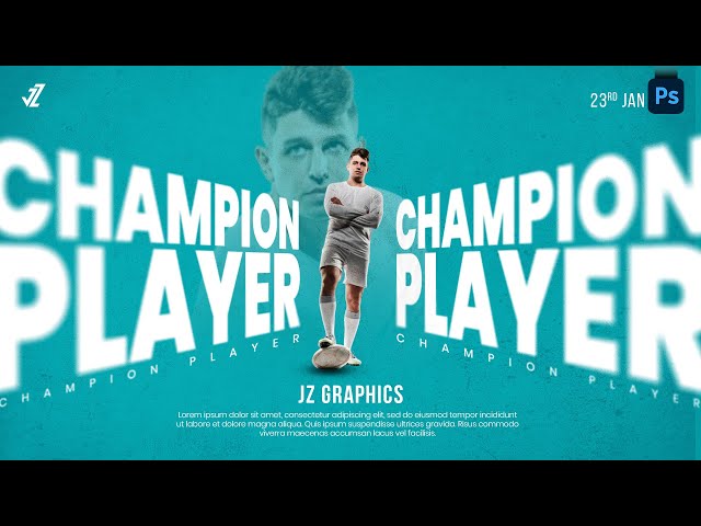 Creative Sports Poster Design in Photoshop | Sports Poster Design | Photoshop Tutorial