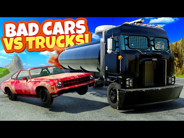 RUSTY OLD CARS VS ARMORED TRUCKS On a Mountain in BeamNG Drive Mods!