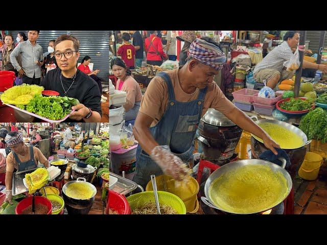 Cambodia Street Food ( Num Banh Cheav) #thaifood #localfood #asiancapital #cambodia #foodtrips