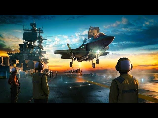 F-35 C Fighter Jets Make a Stunning Landing on USS George HW Bush's Aircraft Carrier