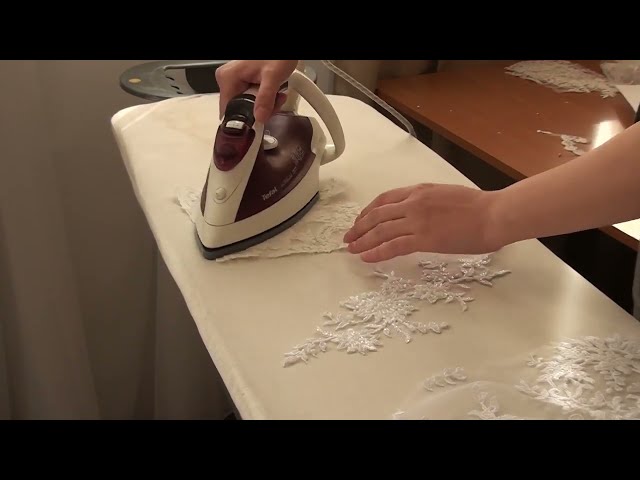 📌🤔How to iron the lace with beads and sequins