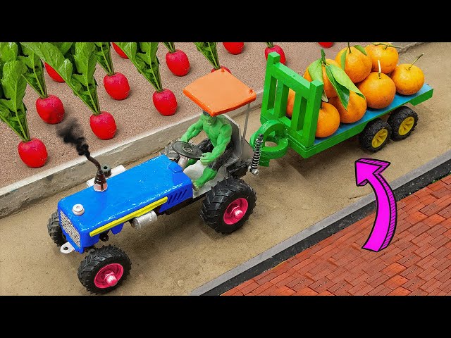 Top diy tractor making mini Concrete Bridge, Garage, Gas station for tractors || Village Farm