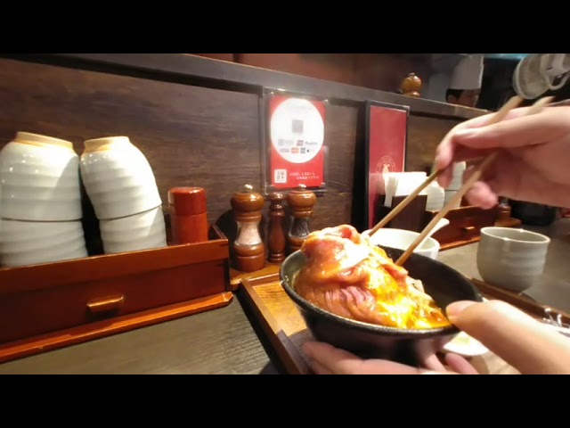 3D VR 180 女性客の多い！！ローストビーフ丼のお店＠池袋 - Roast beef bowl shop [3D 180 VR]