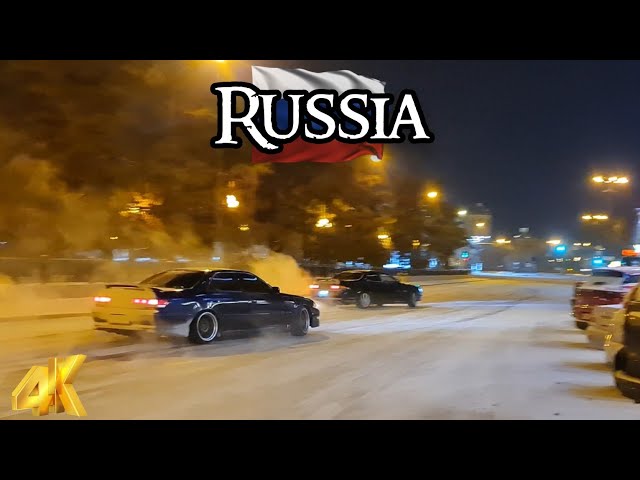 🔥 Extreme Russian Midnight Drifting & shocking crash! 🔥🇷🇺