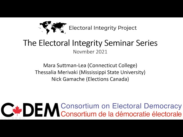 Electoral Integrity Project Seminar Series - Online Voter Education: