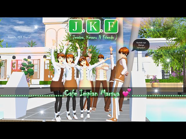 J.K.F (Jessica, Kevano & Friends) || Cafe Impian Marsya 💕|| Drama Sakura School Simulator