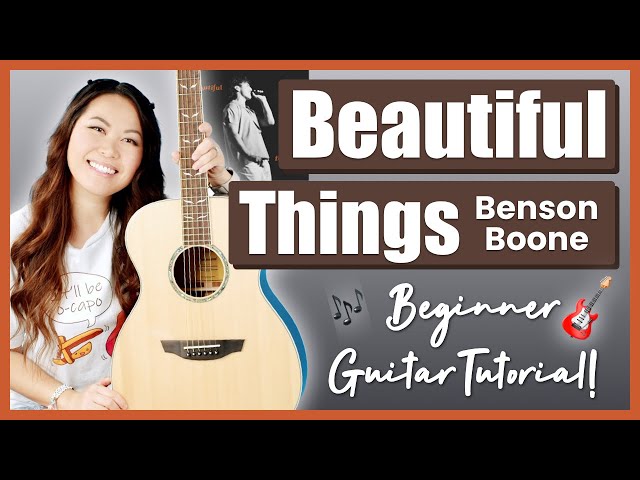 Beautiful Things Benson Boone Beginner Guitar Lesson EASY Tutorial 🎸 Chords, Strumming & Picking! 🙌