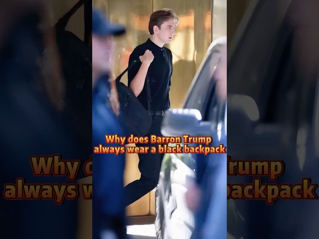 Why does Barron Trump always wear a black backpack #shorts #youtubeshorts #celebrity #trump #barron