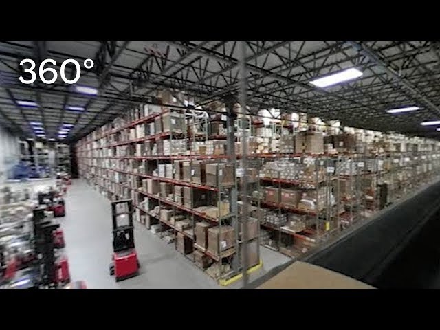 360 Video: Inside a book distribution warehouse