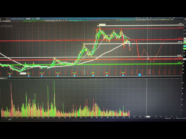 COINBASE (COIN) Support and Resistance.  September 9, 2024  #trading #investing #crypto