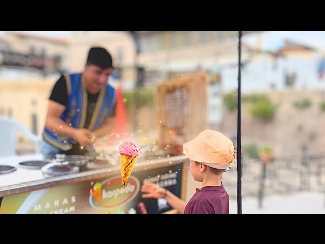 Getting tricked by a Turkish icecream vendor, Cappadocia